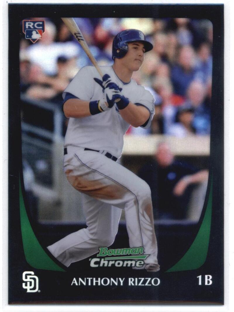 2011 Bowman Draft Chrome Refractors #70 Anthony Rizzo RC - Rookie Card San Diego Padres NM-MT
